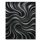 Monochrome Swirl Abstract Ripples Rug