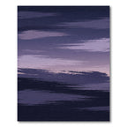 Minimalist Deep Violet Abstract Brushstroke Rug