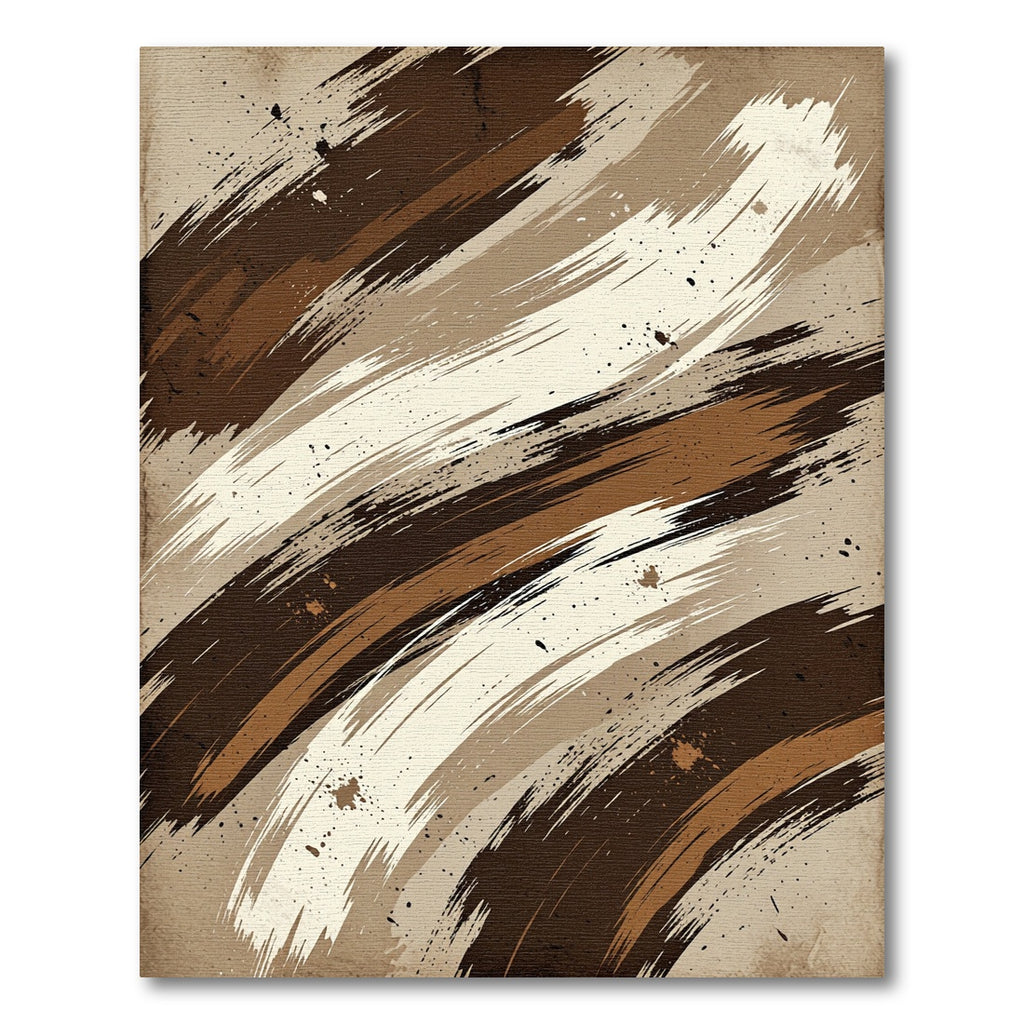 Earthy Abstract Brush Stroke Rug