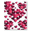 Crimson Pink Heart Scatter Rug