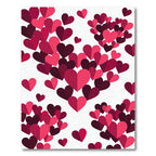 Crimson Pink Heart Scatter Rug