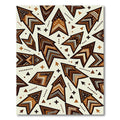 Abstract Earth Tone Geometric Arrow Composition Rug