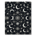 Celestial Monochrome Moon and Star Constellation Rug
