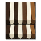 Contemporary Chocolate and Cream Vertical Stripe Rug