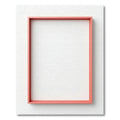 Coral Square Minimalist Frame Rug