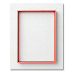 Coral Square Minimalist Frame Rug