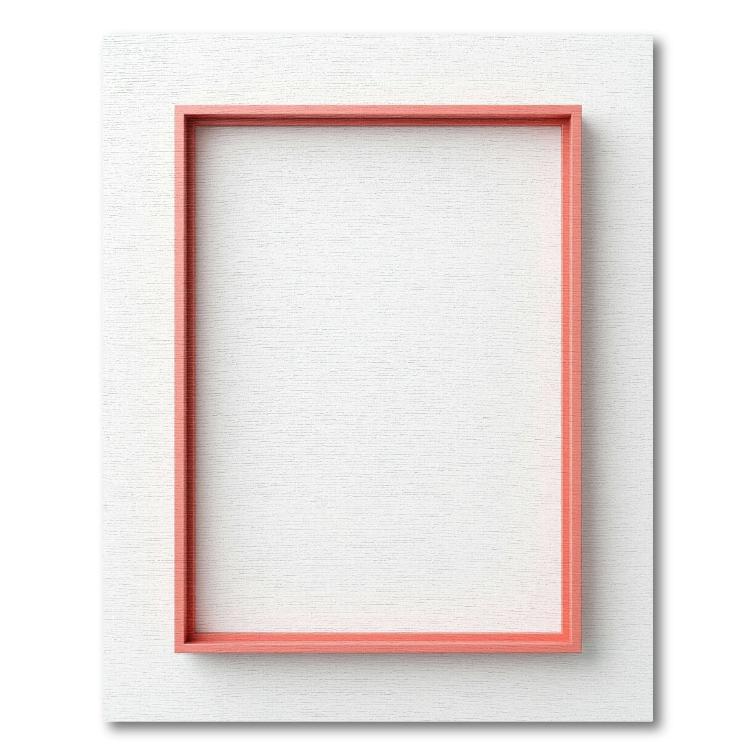 Coral Square Minimalist Frame Rug