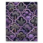 Purple Botanical Trellis Arrangement Rug
