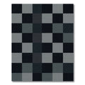 Modern Charcoal and Slate Grid Rug