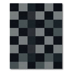 Modern Charcoal and Slate Grid Rug