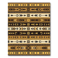 Earthy Golden Tribal Arrow Striped Rug