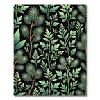 Botanical Pine Branch Forest Green Rug