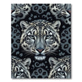 Black White Jaguar Mandalas Rug