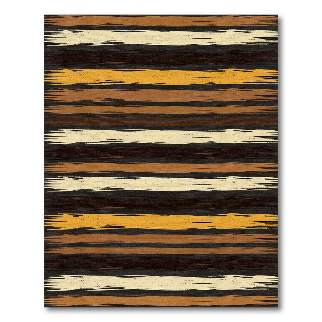 Earthy Tones Wide Brushstroke Stripes Rug