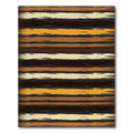 Earthy Tones Wide Brushstroke Stripes Rug