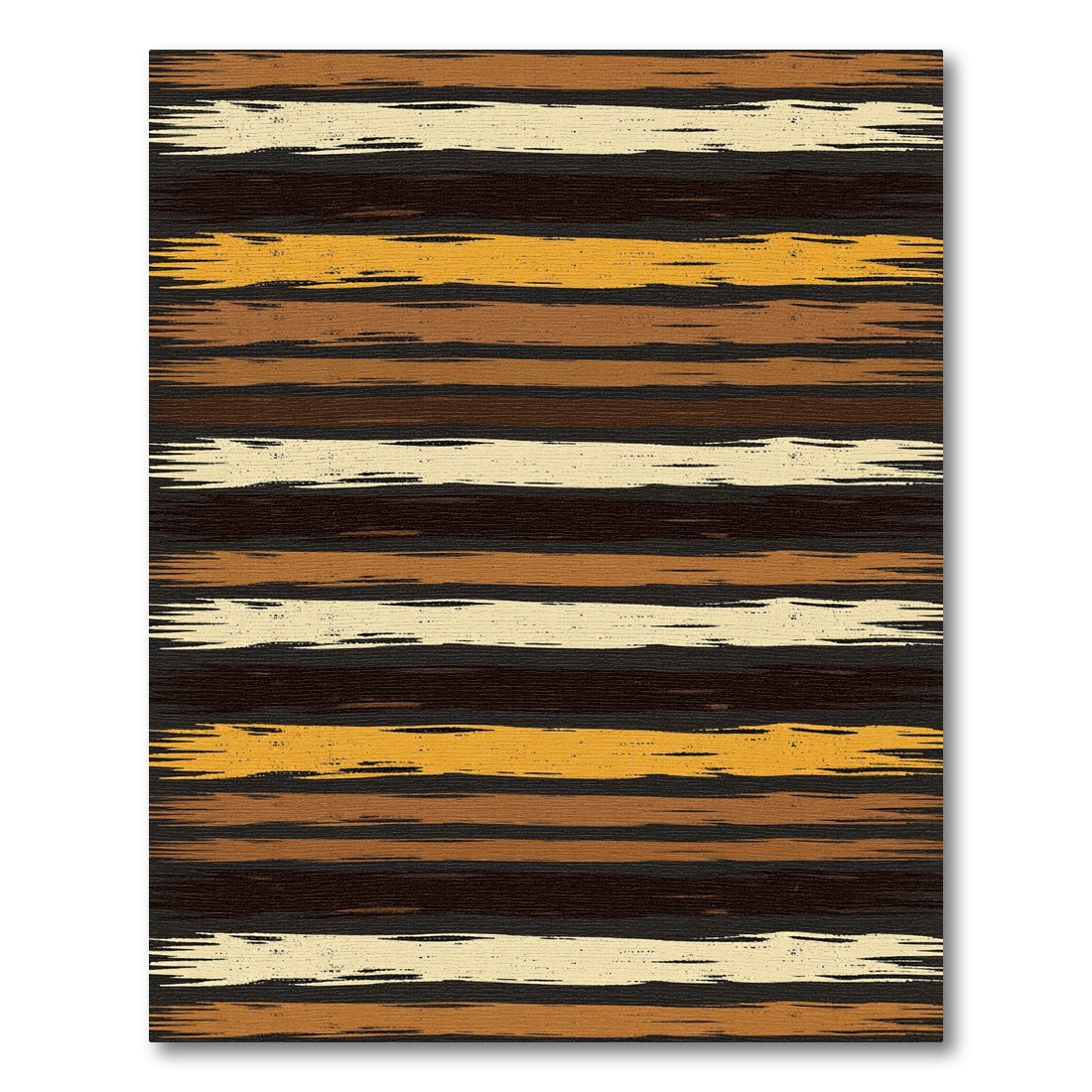 Earthy Tones Wide Brushstroke Stripes Rug