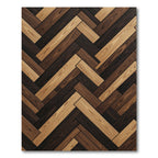 Alternating Wood Grain Herringbone Rug