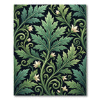 Verdant Botanical Acanthus Leaf Swirl Rug