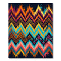 Vibrant Abstract Zigzag Boho Multicolored Tapestry Rug
