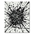 Monochrome Abstract Liquid Ink Splatter Rug