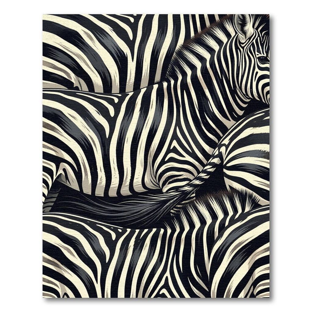 Monochromatic Zebra Stripe Arrangement Rug