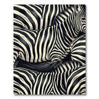 Monochromatic Zebra Stripe Arrangement Rug