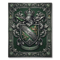 Emerald Green Royal Crest Shield Rug
