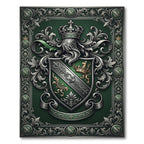 Emerald Green Royal Crest Shield Rug