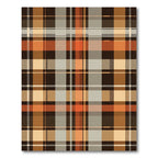Modern Plaid Earthy Tone Tartan Rug