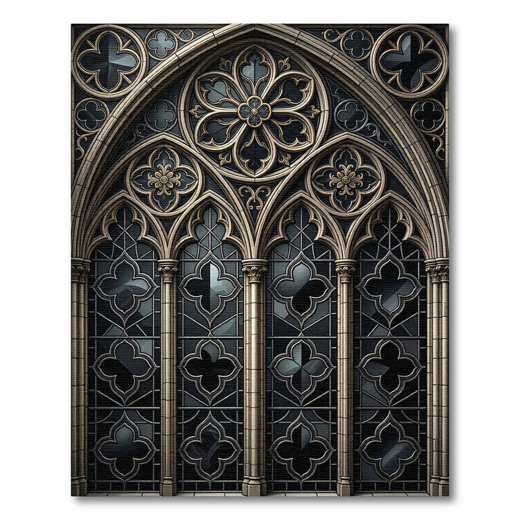 Gothic Quatrefoil Tints Architectural Rug