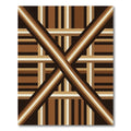 Brown Earthy Stripes Intersecting Pattern Rug