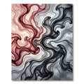 Crimson Gradient Fluid Swirl Rug