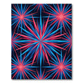 Vibrant Neon Starburst Geometric Art Rug