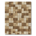 Natural Woven Texture Geometric Square Rug