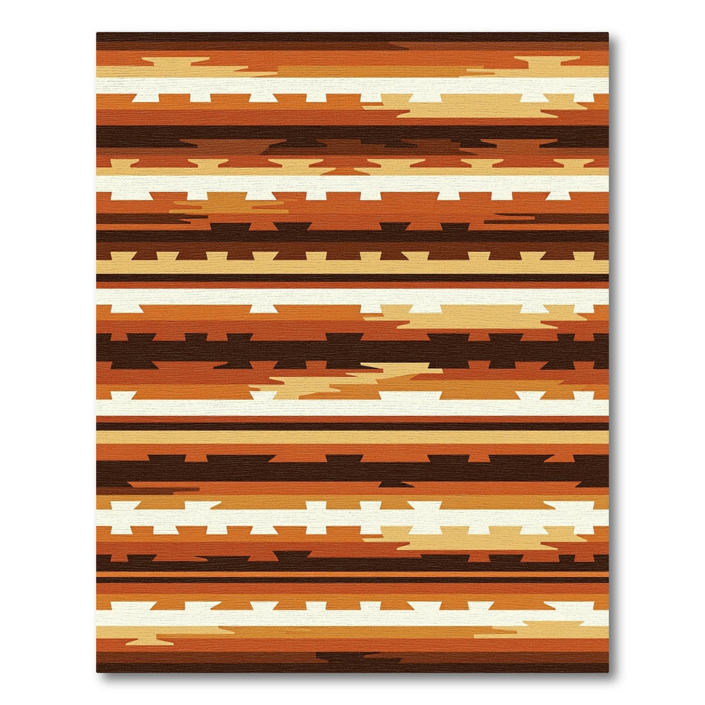 Earthy Tones Geometric Stripe Rug