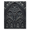 Gothic Black Floral Archway Rug