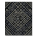 Tribal Geometric Diamond Black Ivory Rug