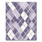 Modern Lavender Geometric Argyle Rug