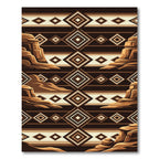 Southwestern Earth Tone Canyon Diamond Rug