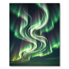Ethereal Emerald Aurora Swirls Rug
