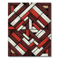 Crimson Plank Weave Geometric Rug