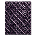 Plum Geometric Interlocked Lattice Rug