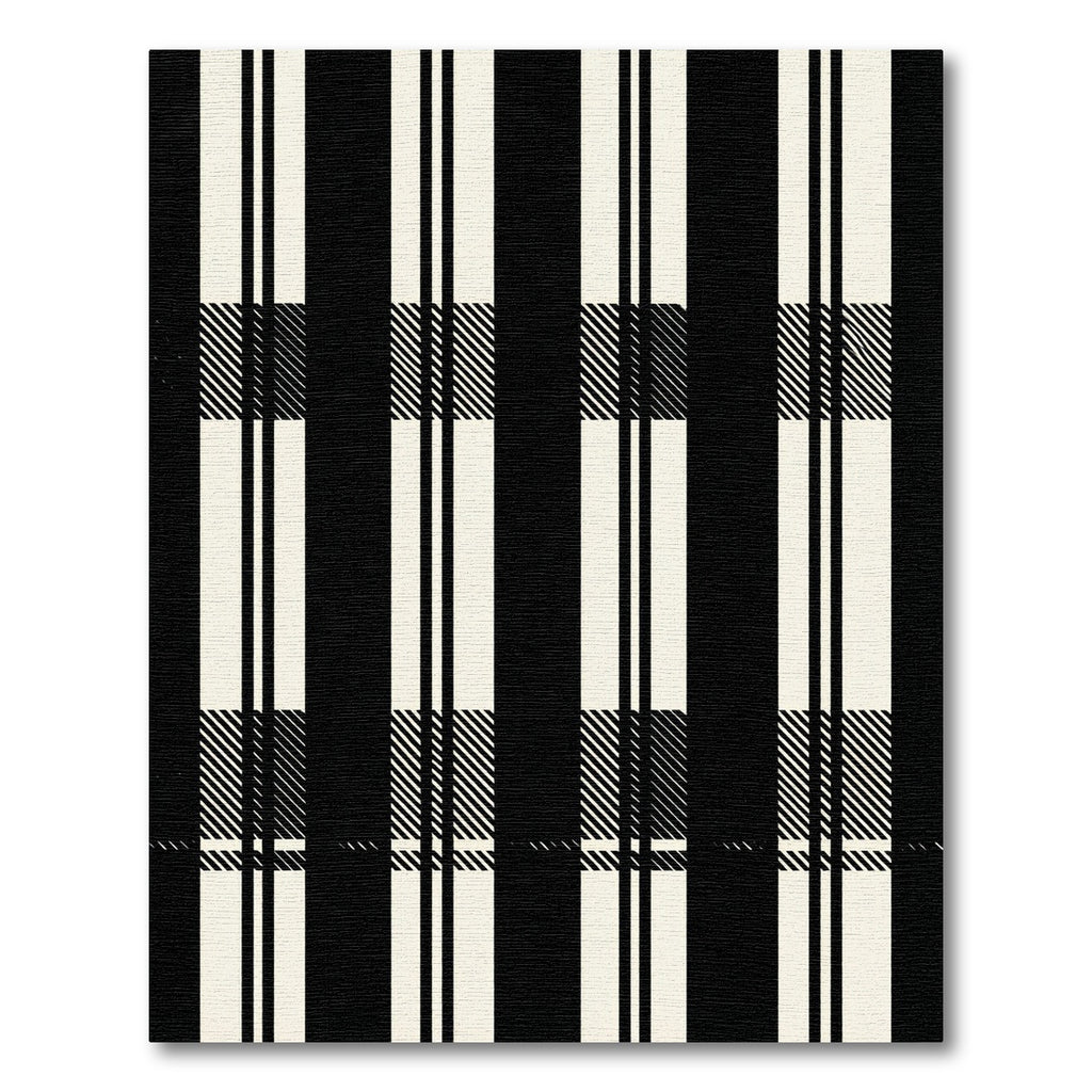 Bold Black and White Plaid Rug