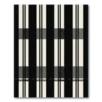 Bold Black and White Plaid Rug