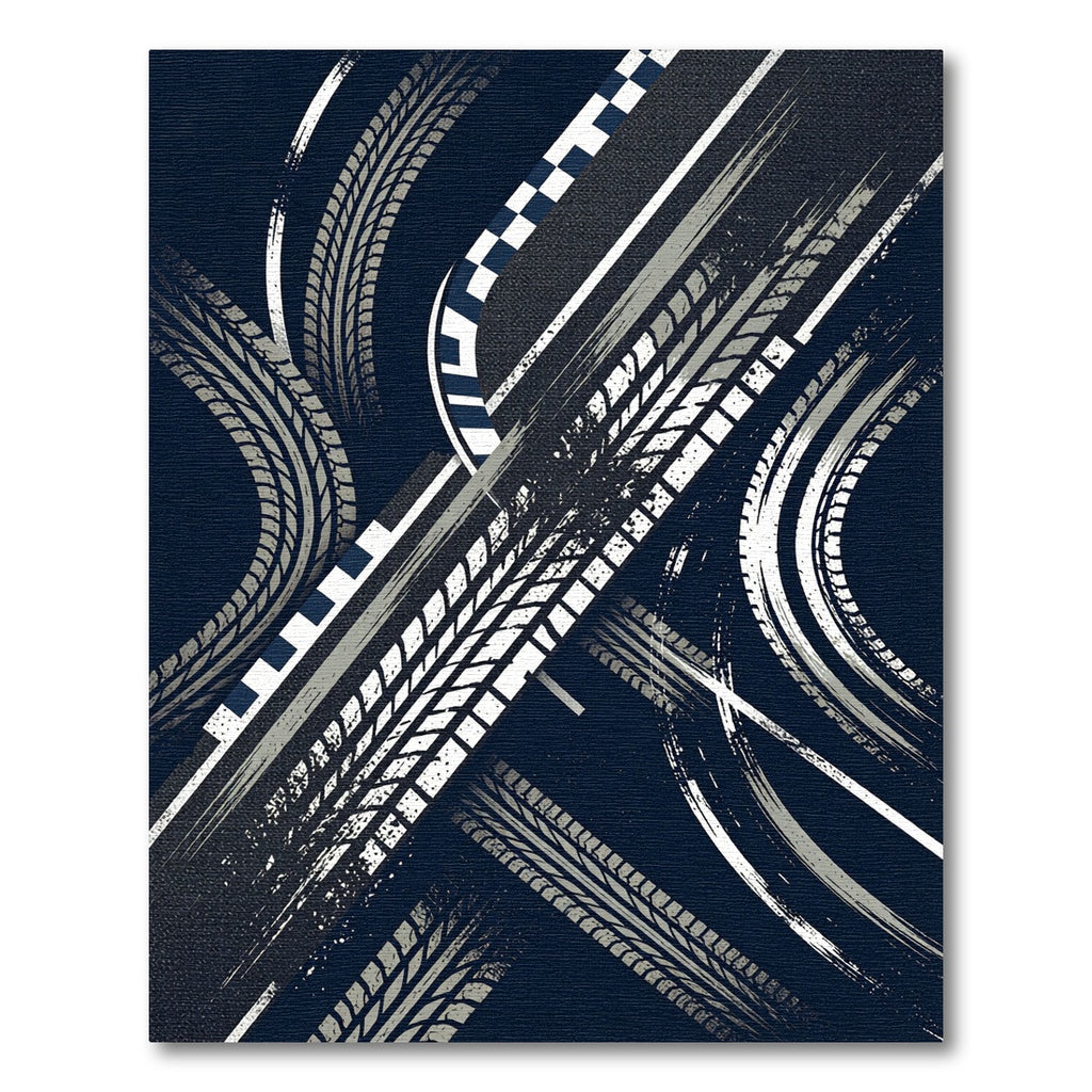 Dynamic Race Track Tire Tread Rug