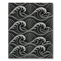 Monochrome Art Deco Wave Arch Rug