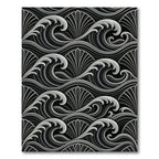Monochrome Art Deco Wave Arch Rug