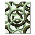 Retro Green Interlocking Rings Rug