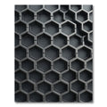 Metallic Charcoal Geometric Hexagon Texture Rug