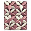 Modern Blush and Cream Petal Medallion Rug
